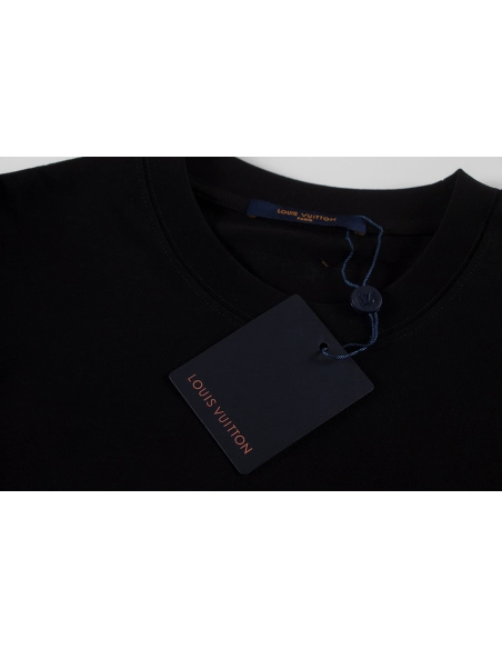 Louis Vuitton T-shirt W2614 Black White,Louis Vuitton T Shirt,Tshirt,APPAREL