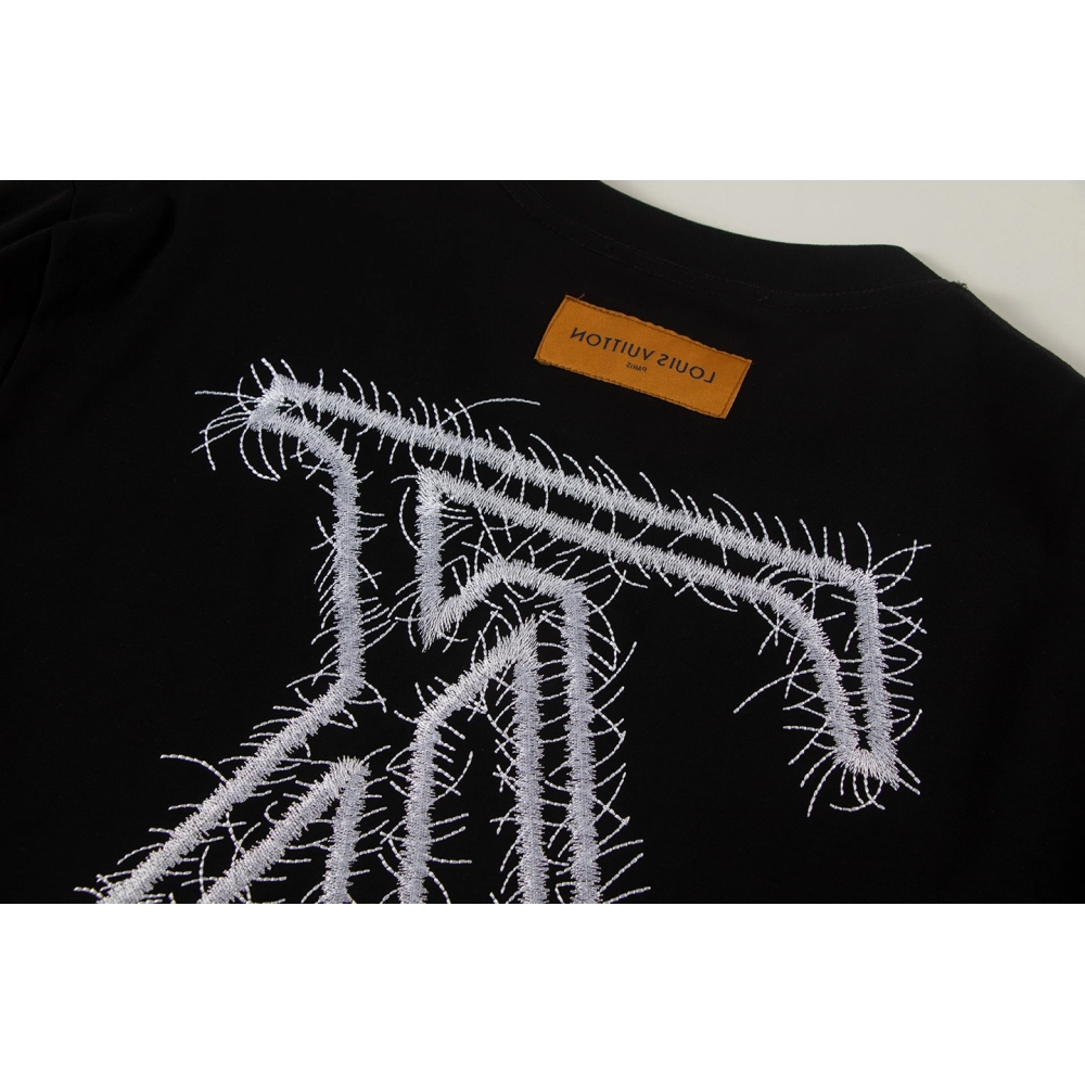 Louis Vuitton T-shirt W2614 Black White,Louis Vuitton T Shirt,Tshirt,APPAREL