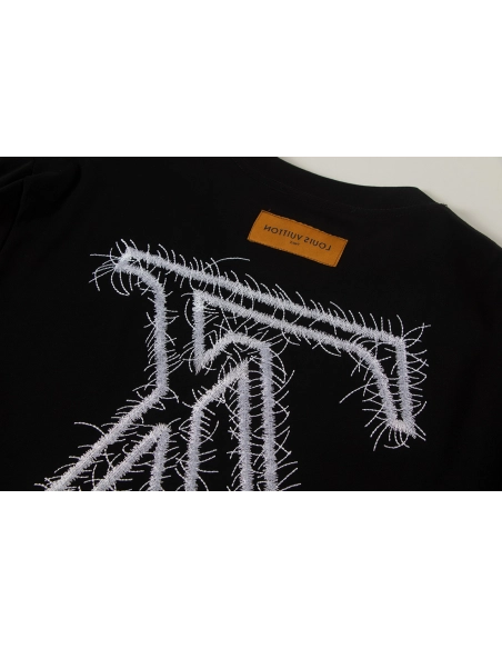 Louis Vuitton T-shirt W2614 Black White,Louis Vuitton T Shirt,Tshirt,APPAREL