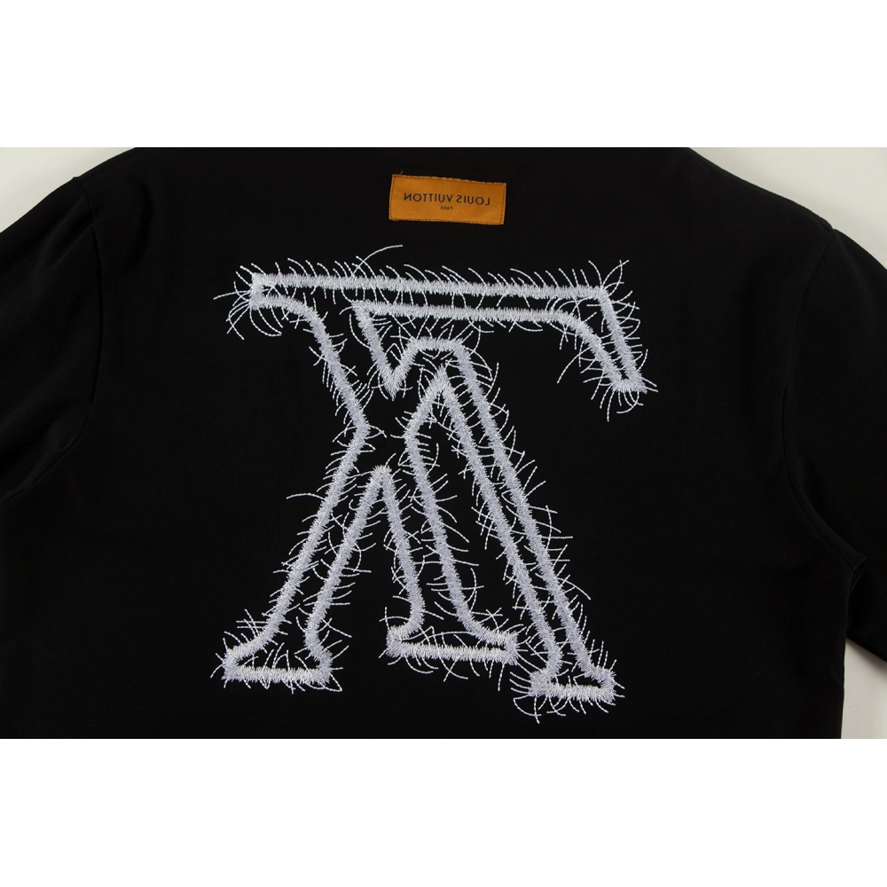 Louis Vuitton T-shirt W2614 Black White,Louis Vuitton T Shirt,Tshirt,APPAREL