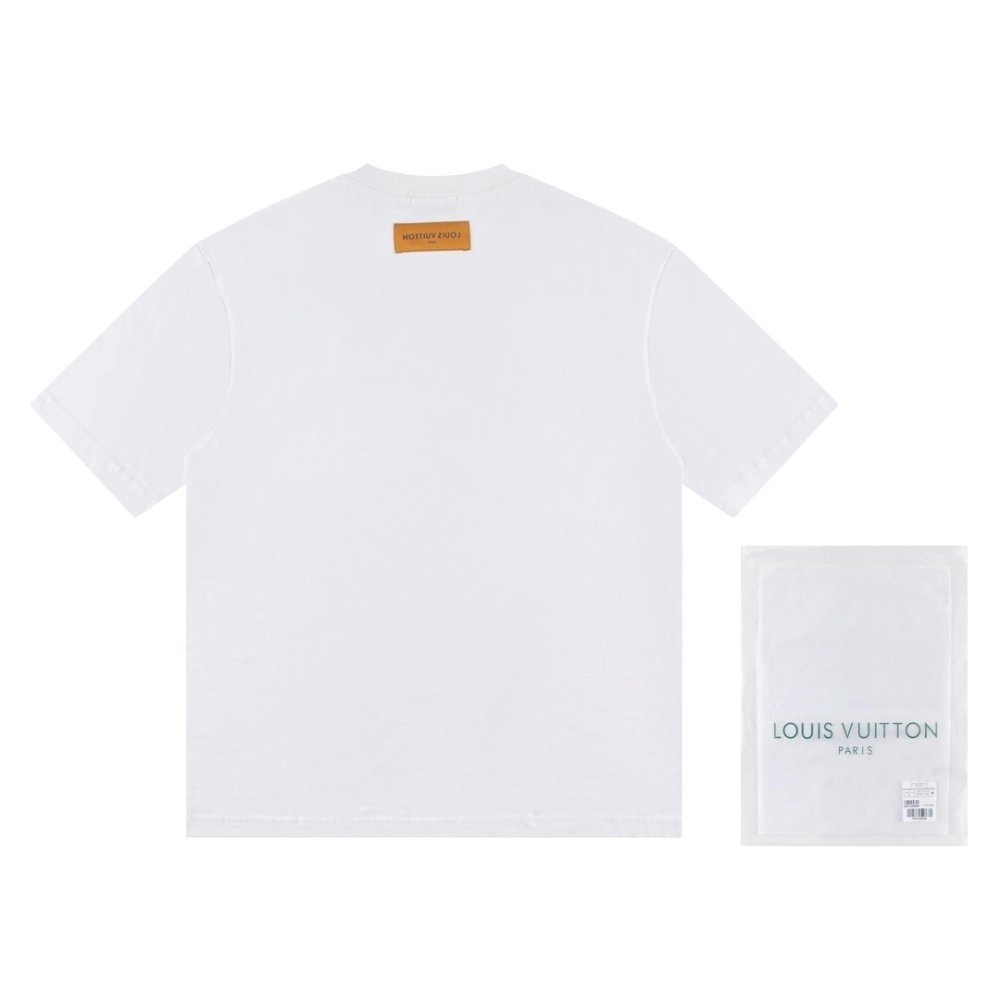 Louis Vuitton T-shirt W2518 Black White,Louis Vuitton T Shirt,Tshirt,APPAREL