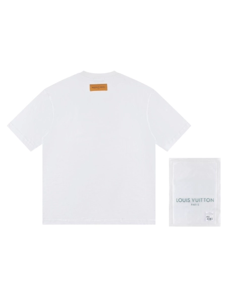 Louis Vuitton T-shirt W2518 Black White,Louis Vuitton T Shirt,Tshirt,APPAREL