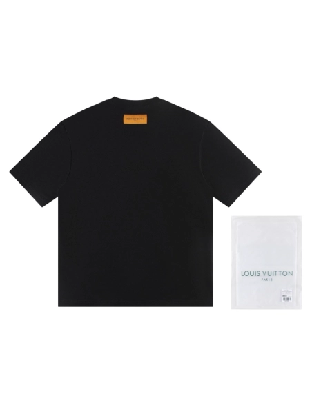Louis Vuitton T-shirt W2518 Black White,Louis Vuitton T Shirt,Tshirt,APPAREL