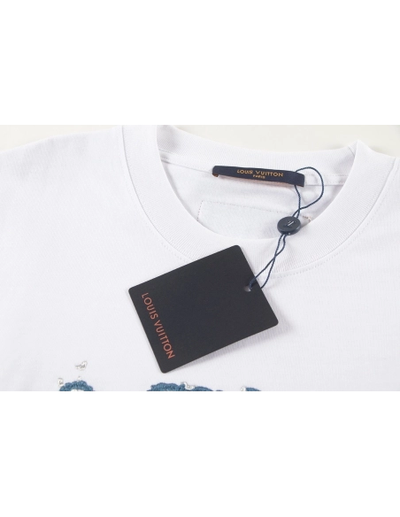 Louis Vuitton T-shirt W2518 Black White,Louis Vuitton T Shirt,Tshirt,APPAREL