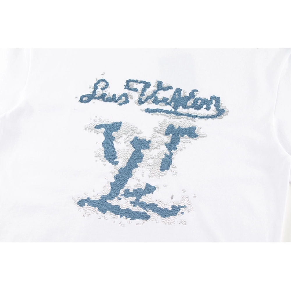 Louis Vuitton T-shirt W2518 Black White,Louis Vuitton T Shirt,Tshirt,APPAREL