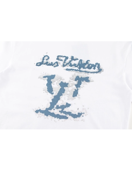 Louis Vuitton T-shirt W2518 Black White,Louis Vuitton T Shirt,Tshirt,APPAREL