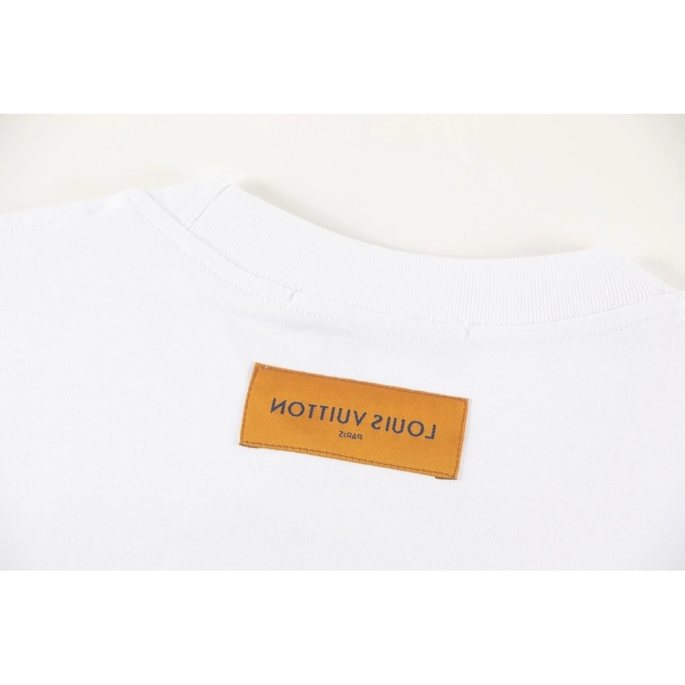 Louis Vuitton T-shirt W2518 Black White,Louis Vuitton T Shirt,Tshirt,APPAREL