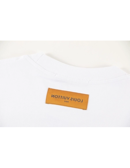 Louis Vuitton T-shirt W2518 Black White,Louis Vuitton T Shirt,Tshirt,APPAREL