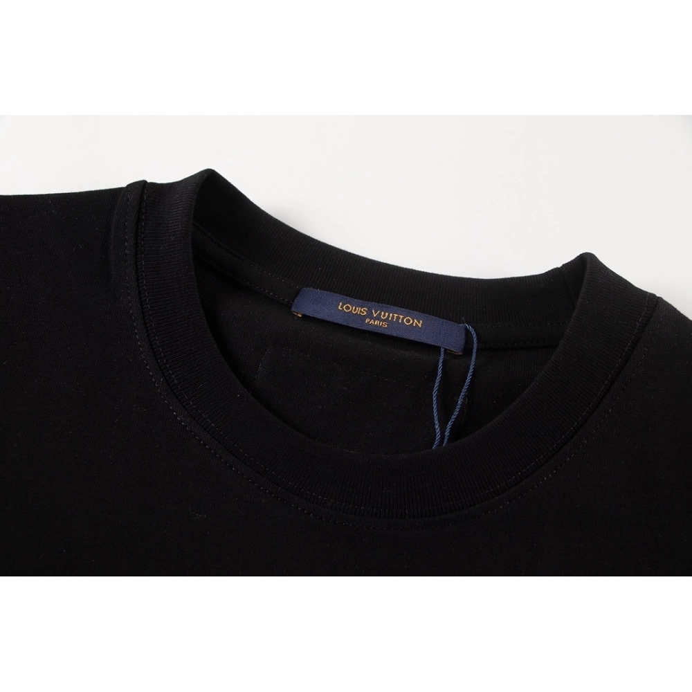 Louis Vuitton T-shirt W2518 Black White,Louis Vuitton T Shirt,Tshirt,APPAREL