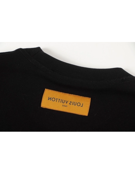 Louis Vuitton T-shirt W2518 Black White,Louis Vuitton T Shirt,Tshirt,APPAREL