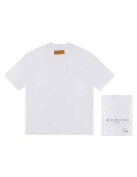Louis Vuitton T-shirt W2643 Black White,Louis Vuitton T Shirt,Tshirt,APPAREL