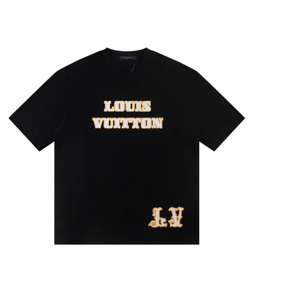 Louis Vuitton T-shirt W2643 Black White,Louis Vuitton T Shirt,Tshirt,APPAREL
