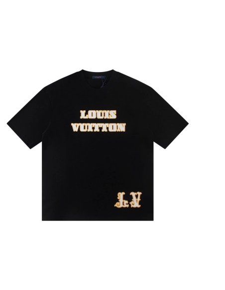 Louis Vuitton T-shirt W2643 Black White,Louis Vuitton T Shirt,Tshirt,APPAREL