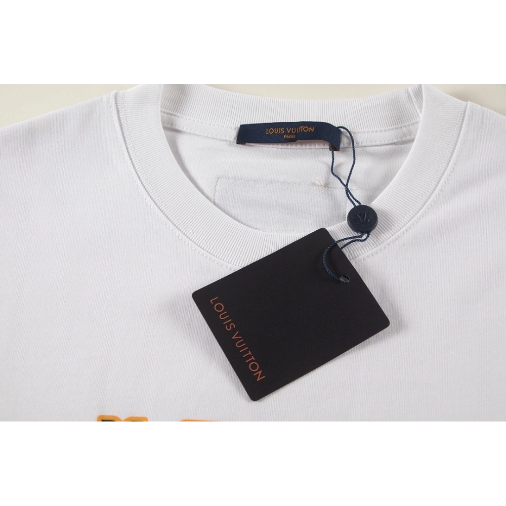 Louis Vuitton T-shirt W2643 Black White,Louis Vuitton T Shirt,Tshirt,APPAREL