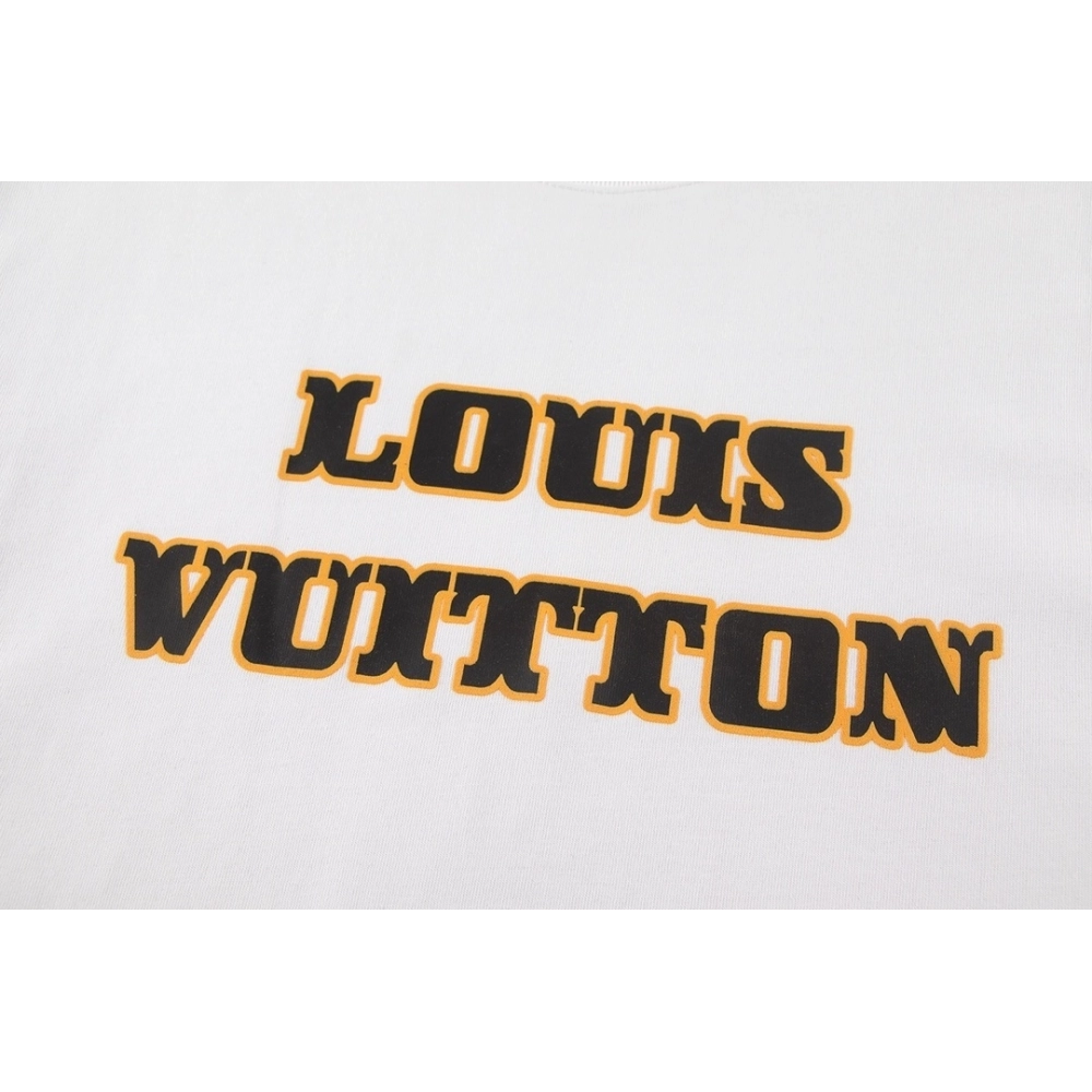 Louis Vuitton T-shirt W2643 Black White,Louis Vuitton T Shirt,Tshirt,APPAREL