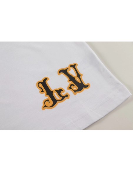 Louis Vuitton T-shirt W2643 Black White,Louis Vuitton T Shirt,Tshirt,APPAREL