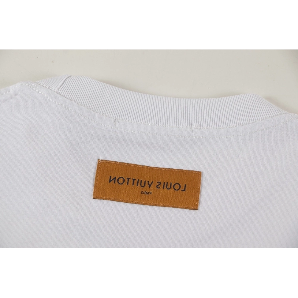 Louis Vuitton T-shirt W2643 Black White,Louis Vuitton T Shirt,Tshirt,APPAREL