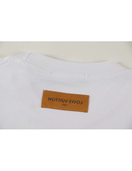 Louis Vuitton T-shirt W2643 Black White,Louis Vuitton T Shirt,Tshirt,APPAREL