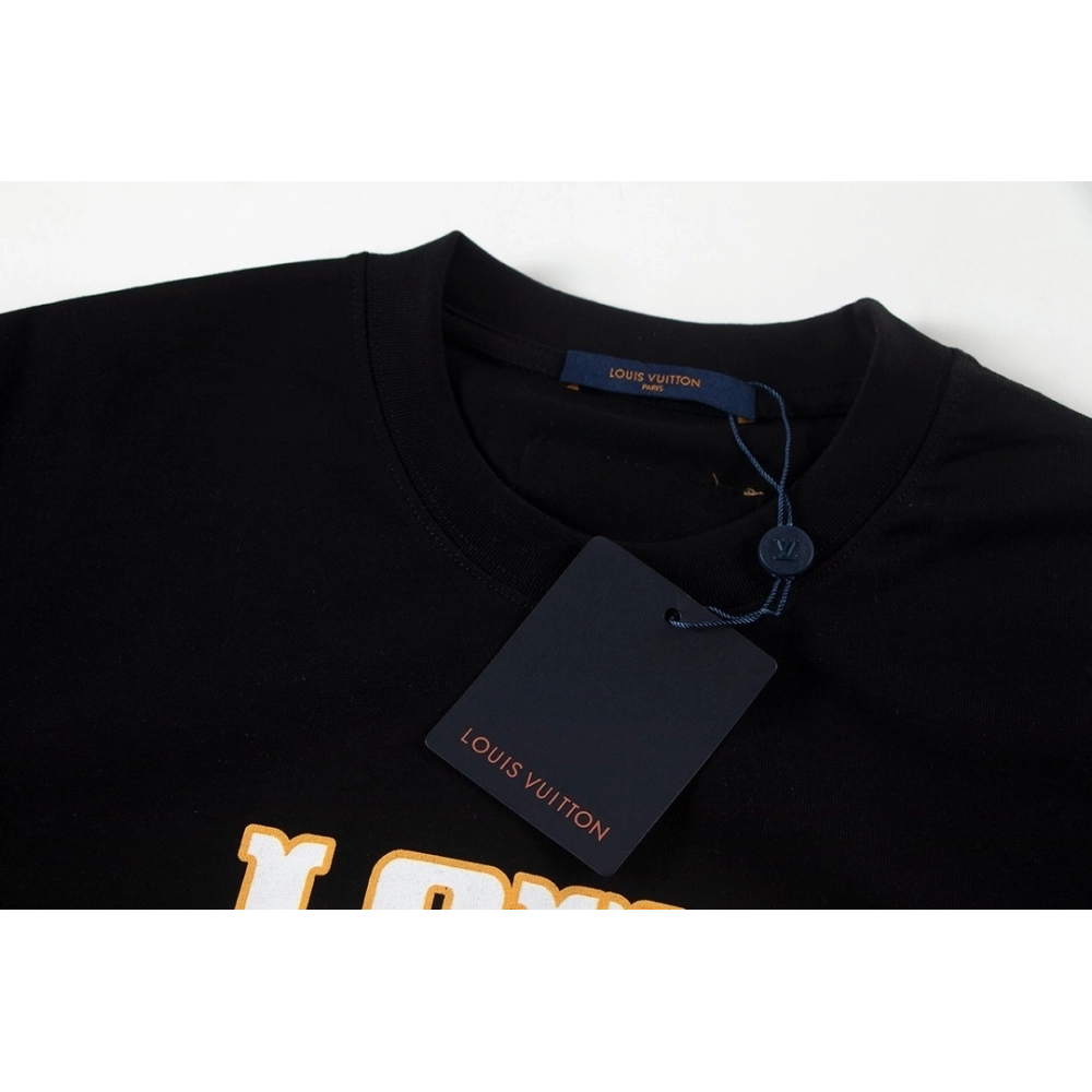 Louis Vuitton T-shirt W2643 Black White,Louis Vuitton T Shirt,Tshirt,APPAREL