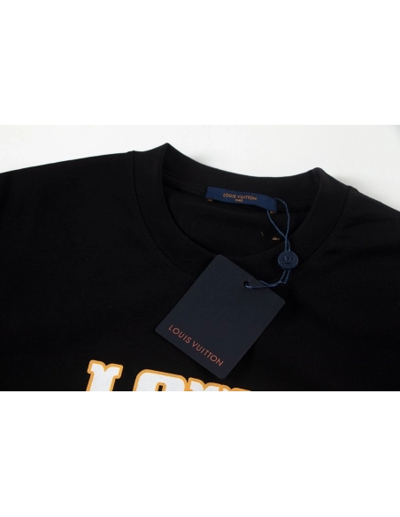Louis Vuitton T-shirt W2643 Black White,Louis Vuitton T Shirt,Tshirt,APPAREL