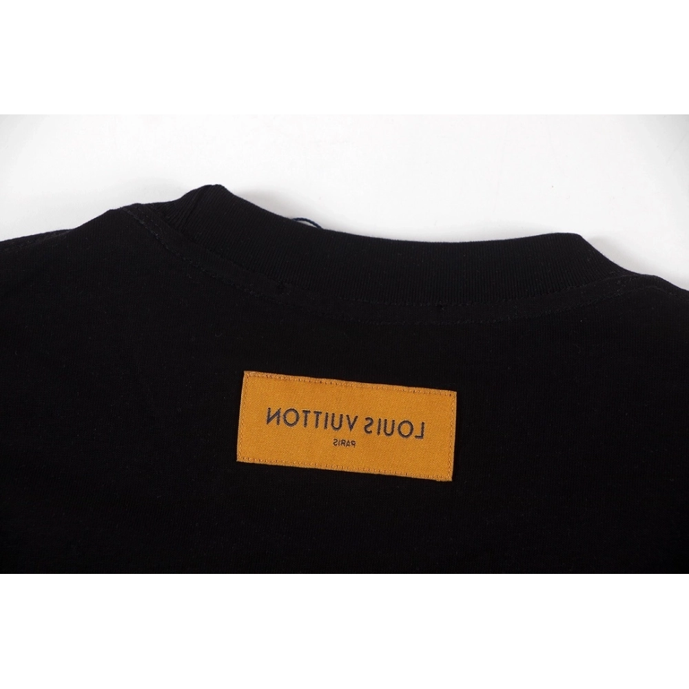 Louis Vuitton T-shirt W2643 Black White,Louis Vuitton T Shirt,Tshirt,APPAREL