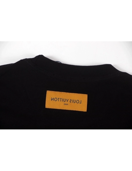 Louis Vuitton T-shirt W2643 Black White,Louis Vuitton T Shirt,Tshirt,APPAREL