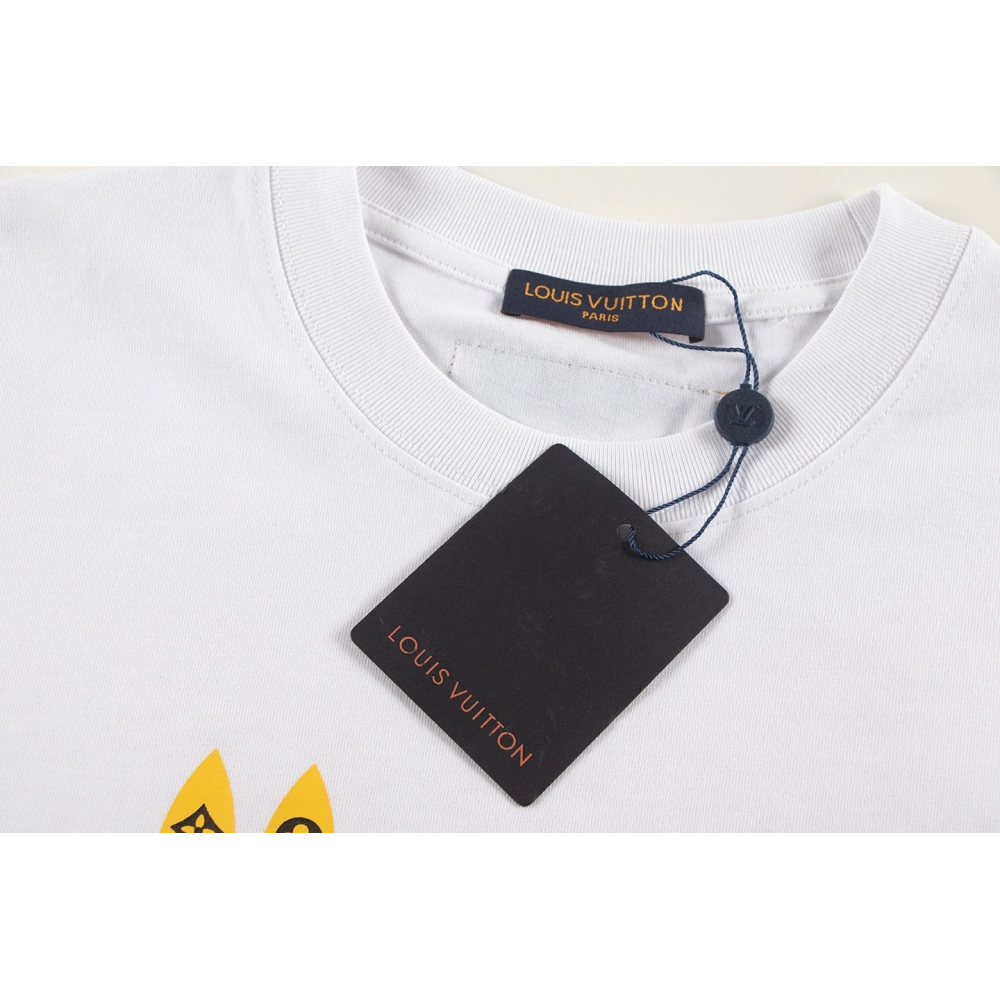 Louis Vuitton T-shirt W2525 Black White,Louis Vuitton T Shirt,Tshirt,APPAREL