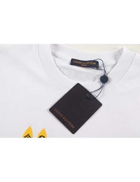 Louis Vuitton T-shirt W2525 Black White,Louis Vuitton T Shirt,Tshirt,APPAREL