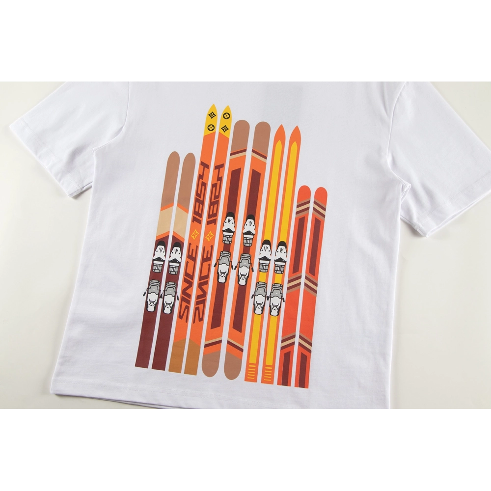 Louis Vuitton T-shirt W2525 Black White,Louis Vuitton T Shirt,Tshirt,APPAREL