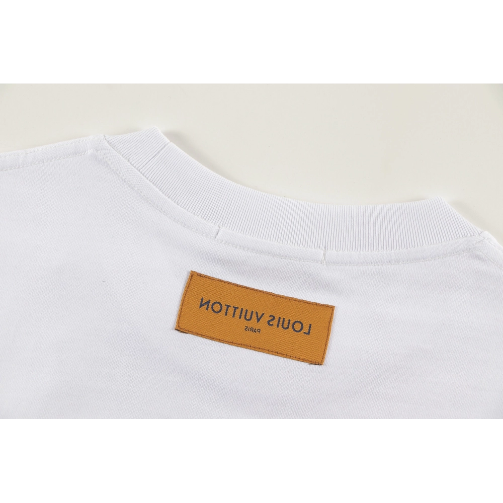 Louis Vuitton T-shirt W2525 Black White,Louis Vuitton T Shirt,Tshirt,APPAREL