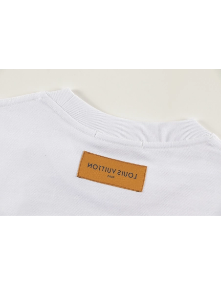 Louis Vuitton T-shirt W2525 Black White,Louis Vuitton T Shirt,Tshirt,APPAREL