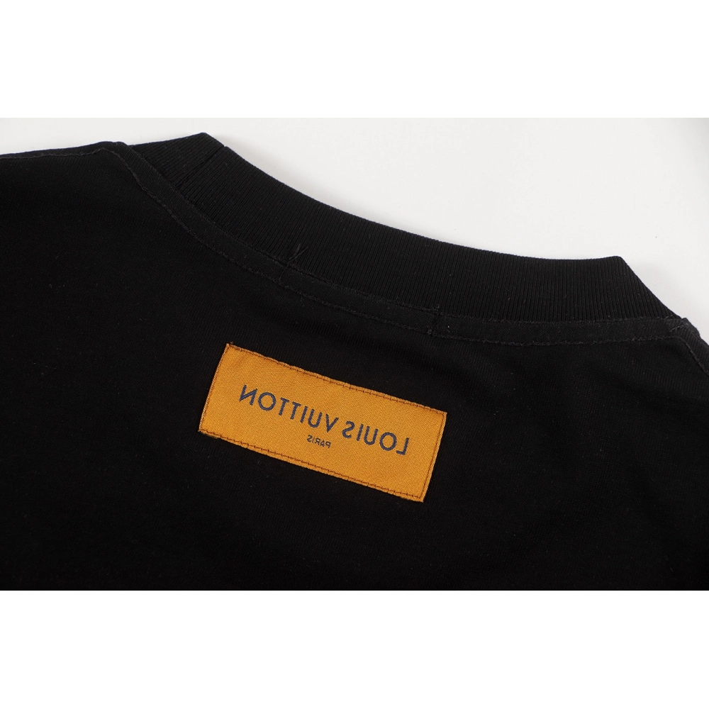 Louis Vuitton T-shirt W2525 Black White,Louis Vuitton T Shirt,Tshirt,APPAREL