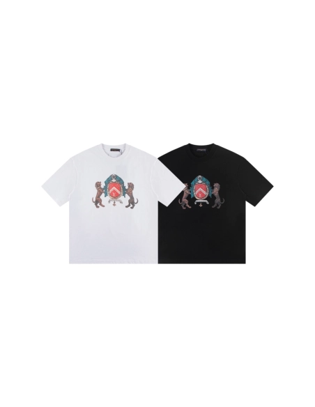 Louis Vuitton T-shirt W2512 Black White,Louis Vuitton T Shirt,Tshirt,APPAREL