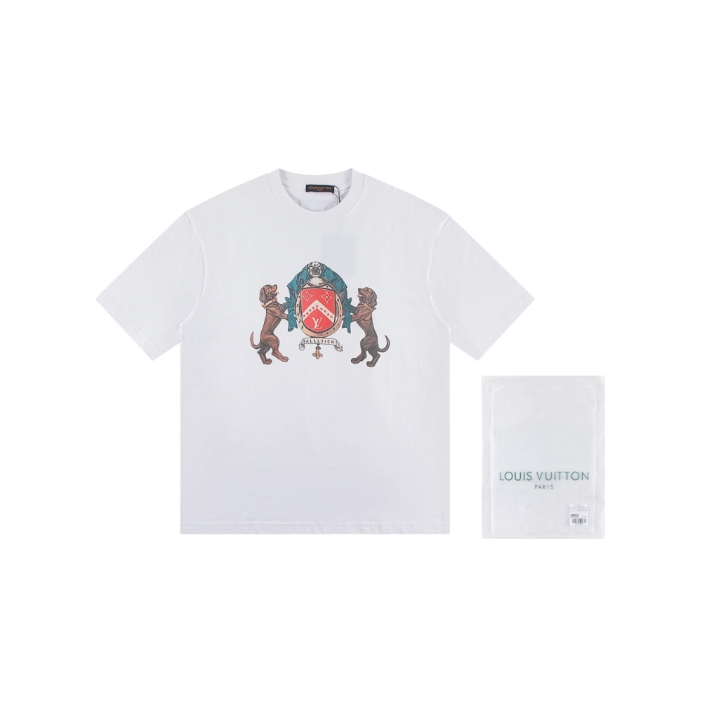 Louis Vuitton T-shirt W2512 Black White,Louis Vuitton T Shirt,Tshirt,APPAREL