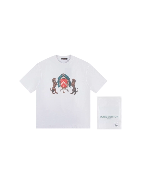 Louis Vuitton T-shirt W2512 Black White,Louis Vuitton T Shirt,Tshirt,APPAREL
