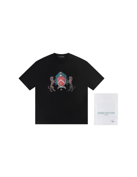 Louis Vuitton T-shirt W2512 Black White,Louis Vuitton T Shirt,Tshirt,APPAREL