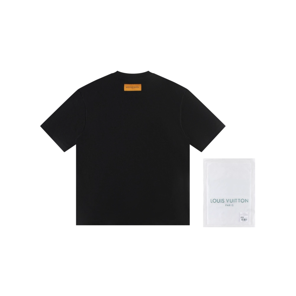 Louis Vuitton T-shirt W2512 Black White,Louis Vuitton T Shirt,Tshirt,APPAREL