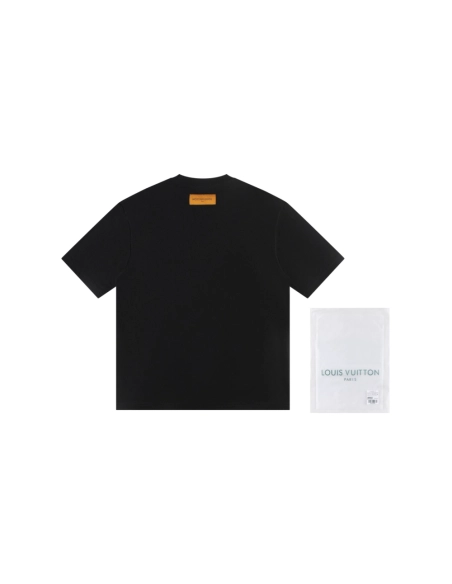 Louis Vuitton T-shirt W2512 Black White,Louis Vuitton T Shirt,Tshirt,APPAREL