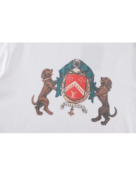 Louis Vuitton T-shirt W2512 Black White,Louis Vuitton T Shirt,Tshirt,APPAREL
