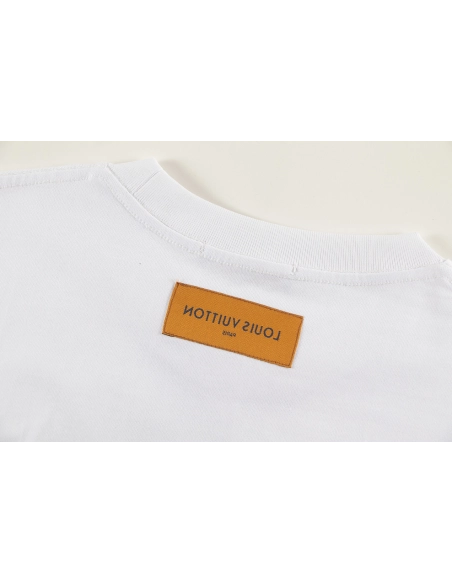 Louis Vuitton T-shirt W2512 Black White,Louis Vuitton T Shirt,Tshirt,APPAREL