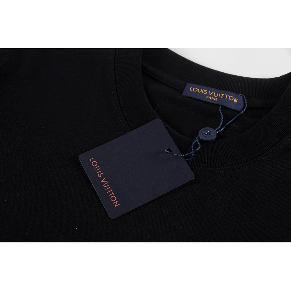 Louis Vuitton T-shirt W2512 Black White,Louis Vuitton T Shirt,Tshirt,APPAREL