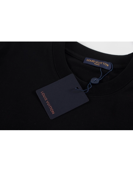 Louis Vuitton T-shirt W2512 Black White,Louis Vuitton T Shirt,Tshirt,APPAREL