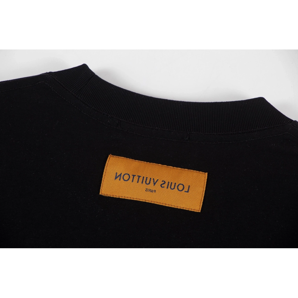 Louis Vuitton T-shirt W2512 Black White,Louis Vuitton T Shirt,Tshirt,APPAREL