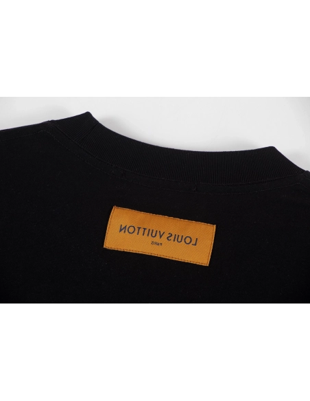 Louis Vuitton T-shirt W2512 Black White,Louis Vuitton T Shirt,Tshirt,APPAREL