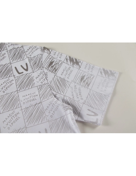 Louis Vuitton T-shirt W2644 Black White,Louis Vuitton T Shirt,Tshirt,APPAREL