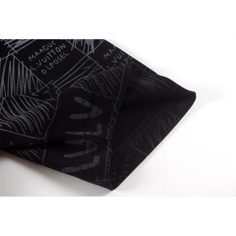 Louis Vuitton T-shirt W2644 Black White,Louis Vuitton T Shirt,Tshirt,APPAREL