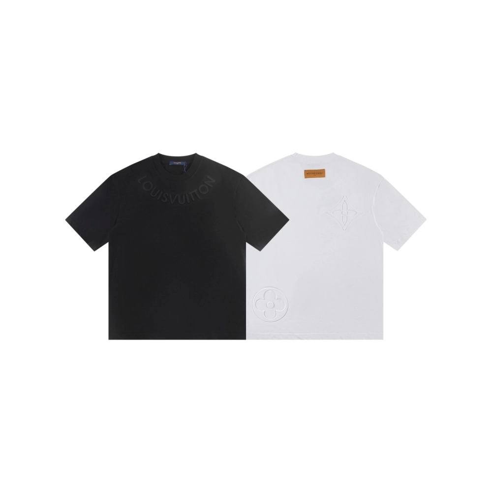 Louis Vuitton T-shirt W2549 Black White,Louis Vuitton T Shirt,Tshirt,APPAREL
