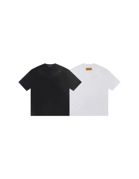Louis Vuitton T-shirt W2549 Black White,Louis Vuitton T Shirt,Tshirt,APPAREL