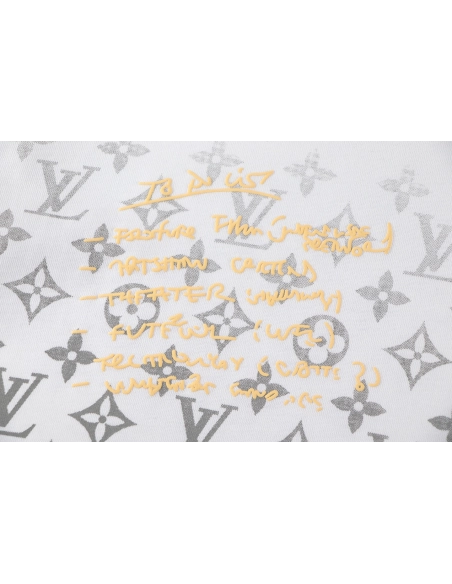 Louis Vuitton T-shirt W2948 Black White,Louis Vuitton T Shirt,Tshirt,APPAREL