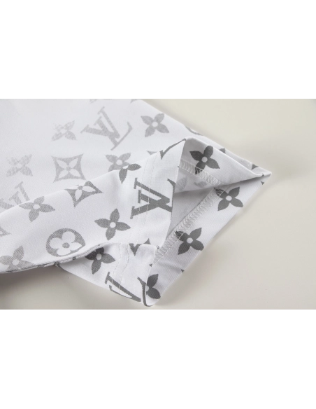 Louis Vuitton T-shirt W2948 Black White,Louis Vuitton T Shirt,Tshirt,APPAREL